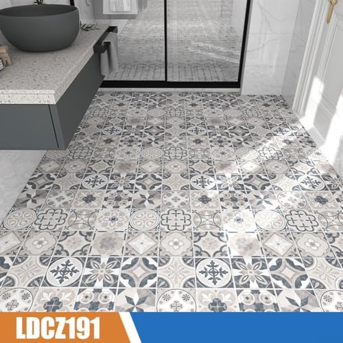 Bodenaufkleber mit rutschfester Technologie, wasserdichtes Material für Badezimmer- und Küchendekoration (61 cm x 1 m LDCZ191) von UrbanHui