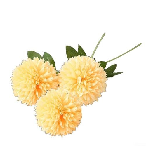 Chrysanthemen-Kugel für Heimdekoration, lebensechte Simulationsblume für elegante Räume (Gelb) von UrbanHui