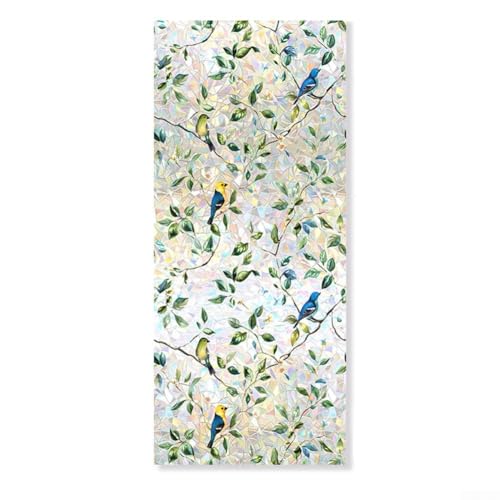 Dekorative, abnehmbare Fensterfolie, lebendig, für statisches Regenbogenglas, mit UV-Schutz und Privatsphäre (A) von UrbanHui