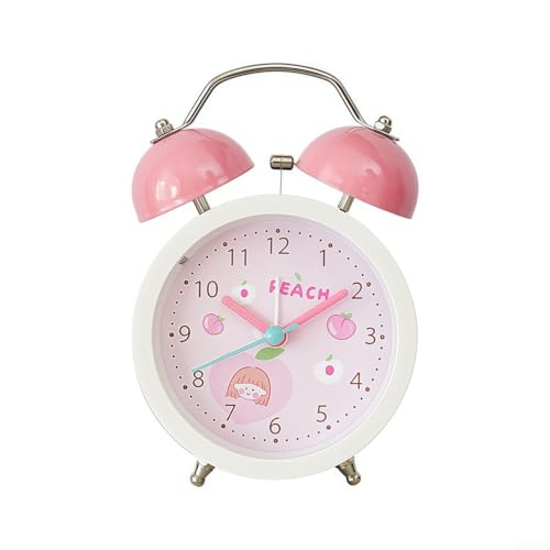 Doppelglocke, leise, nicht tickende Design-Lösung für friedliche Morgen und Nächte, Rosa Doppelglocke, leise, nicht tickende Design-Lösung für friedliche Morgen und Nächte, Rosa von UrbanHui