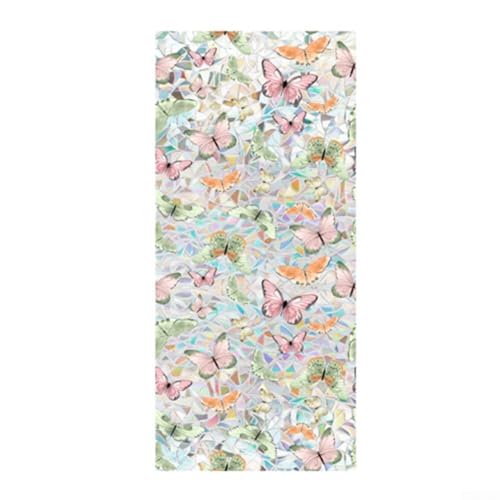 Fensterfolie mit schönem Schmetterlings-Motiv für UV-Schutz und verbesserte Privatsphäre im Innenbereich (43 x 200 cm) von UrbanHui