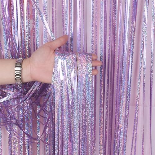 Fransenvorhänge aus Glitzerfolie für besondere Anlässe und Hochzeitshintergründe, 2 m von UrbanHui
