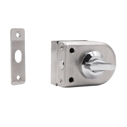 Glastürschloss aus Edelstahl mit Drehknopf für 8 ~ 12 mm rahmenlose Glastüren als Ersatz oder Neuinstallationen in Häusern und Hotels von UrbanHui