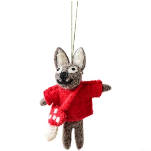 Handgefertigte Hängeornamente aus Wollfilz für festliche Baumdekorationen mit einzigartigen Feiertagscharakteren für saisonale Feiern, 1 Stück (Pouch Hamster) von UrbanHui