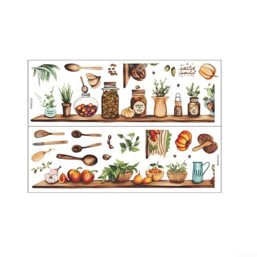 Kreative Küchenutensilien Regale Wandaufkleber für Küche und Esszimmer Wände, wasserdichte PVC Dekorfolie Kreative Küchenutensilien Regale Wandaufkleber für Küche und Esszimmer Wände, wasserdichte PVC Dekorfolie von UrbanHui