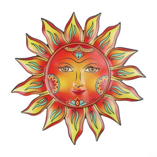 Metall-Sonnenblumen-Wanddekoration, Eisen-Hängeornament für den Außenbereich, Garten, Terrasse, Zaun und Innenbereich, Heimbüro, 34 cm, warmer, rustikaler Ton Metall-Sonnenblumen-Wanddekoration, Eisen-Hängeornament für den Außenbereich, Garten, Terrasse, Zaun und Innenbereich, Heimbüro, 34 cm, warmer, rustikaler Ton von UrbanHui