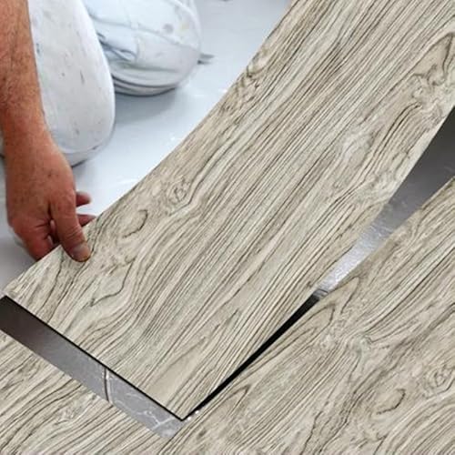 PVC Holzmaserung Bodenaufkleber Selbstklebend Vinyl Aufkleber Wasserdichte Bodenbelag Folie 20 * 300 cm Heimdekoration (EWF069) von UrbanHui
