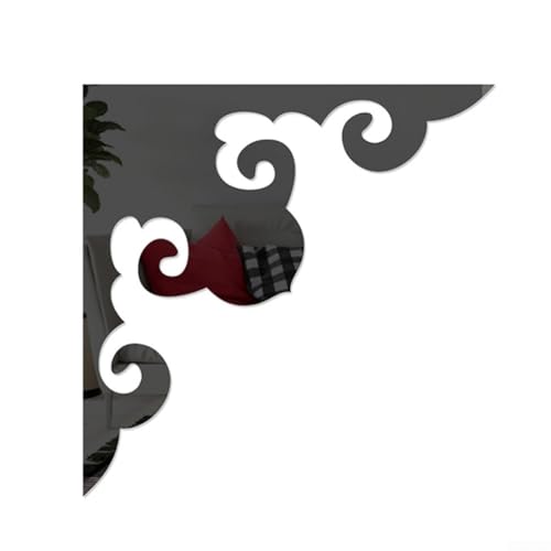 Reflektierende Acryl-Eckaufkleber DIY 3D Spiegel Wanddekoration für einzigartigen Raumstil (1 schwarz) von UrbanHui