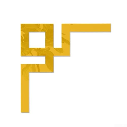 Reflektierende Acryl-Eckaufkleber DIY 3D Spiegel Wanddekoration für einzigartigen Raumstil (3 Gold) von UrbanHui