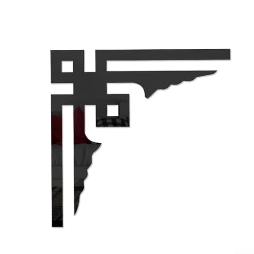 Reflektierende Acryl-Eckaufkleber DIY 3D Spiegel Wanddekoration für einzigartigen Raumstil (5 schwarz) von UrbanHui