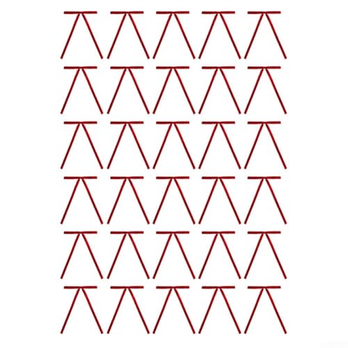 Samtschleife 30er Set für festliche Dekorationen an Weihnachtsbäumen und Kränzen, aus weichem Beflockungsmaterial für stilvolle Verzierungen (Rot) von UrbanHui