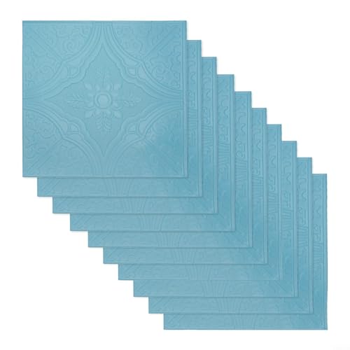 Schaumstoff-Aufkleber zur Geräuschreduzierung, 10 Stück, Fliesen, Ziegelplatte, einfache Installation, sicheres Material (blau) von UrbanHui