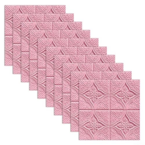 Schaumstoff-Aufkleber zur Geräuschreduzierung, 10 Stück, für Fliesen, Ziegel, einfache Installation, sicheres Material (Rosa) von UrbanHui