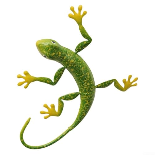 Stilvolle Metall-Eidechsen-Skulptur, perfekte Wandkunst, um jeder Umgebung Charme zu verleihen (grün) von UrbanHui