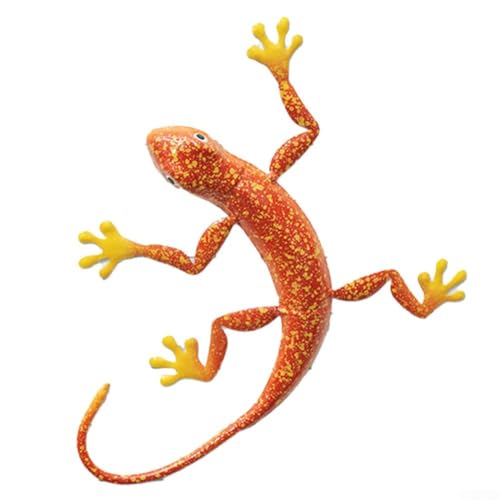 Stilvolle Metall-Eidechsen-Skulptur, perfekte Wandkunst, um jeder Umgebung Charme zu verleihen (rot) von UrbanHui