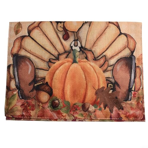 Tropisches Thanksgiving-Gartenbanner mit bunten Truthahnen, Ahornblättern und Kürbissen für Spaß im Freien (12) von UrbanHui