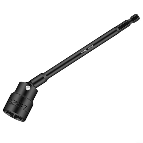 UrbanHui 150 mm 1/4 Zoll Sechskantschaft Steckschlüsseladapter für Schlagschrauber 360 Grad drehbares Werkzeug H8-H19 (17 mm) von UrbanHui