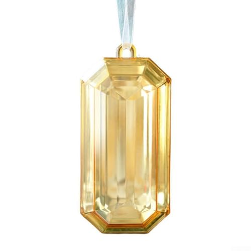 UrbanHui 2025 Weihnachtsdekoration mit funkelndem Glas quadratischer Edelstein für Weihnachtsbaum und saisonale Heimdekoration (Gold) von UrbanHui