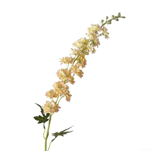UrbanHui Delphinium Künstliche Blume Hyazinthe Violett Heimdekoration 84 cm Seide Blumenarrangement für Wohnzimmer Hochzeit (gelb) von UrbanHui