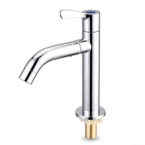 UrbanHui Edelstahl-Waschtischarmatur mit drehbarer Düse für bequeme Kaltwasserversorgung (A) von UrbanHui