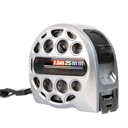 UrbanHui Einziehbares Anti-Edelstahl-Lineal mit doppelseitigem Maßband, entworfen für den Einsatz in Werkstätten, Schulen und häuslichen Umgebungen (7,5 m25) von UrbanHui