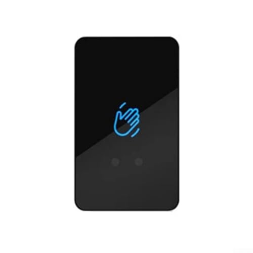 UrbanHui Infrarot-Sensorschalter, 12 V, 24 V, einstellbare Empfindlichkeit, berührungslose Türzugangskontrolltaste (schwarz, 86 x 55 mm) von UrbanHui