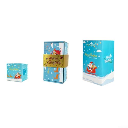 UrbanHui Interaktive Explosionsbox mit 12 Fächern für lustige Geldpräsentation und aufregende Momente auf Partys und Veranstaltungen (blau) von UrbanHui