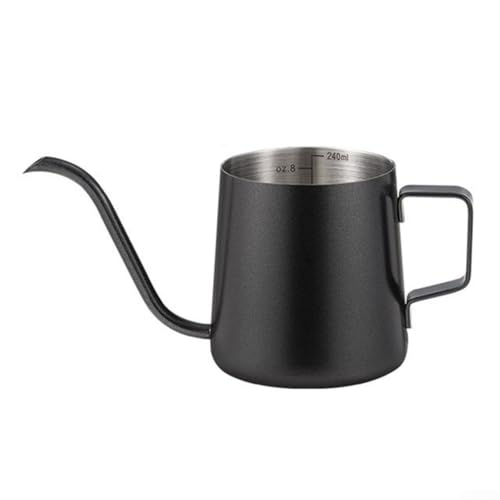 UrbanHui Kaffeekessel für den Heimgebrauch, 304 Edelstahl-Konstruktion mit langem schmalem Ausguss für gleichmäßiges Ausgießen (S-250 ml) von UrbanHui