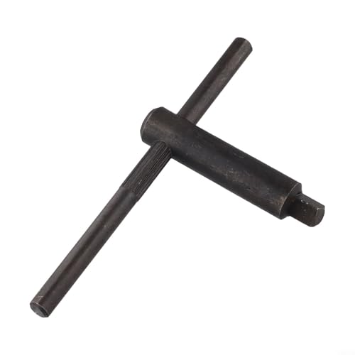 UrbanHui Karbonstahl Fräsdrehfutter Vierkantschlüssel T-Griff Schraubenschlüssel Werkzeug mit Anti-Rutsch-Design für CNC-Fräsen Graviermaschinen schwarz (10 x 10) von UrbanHui