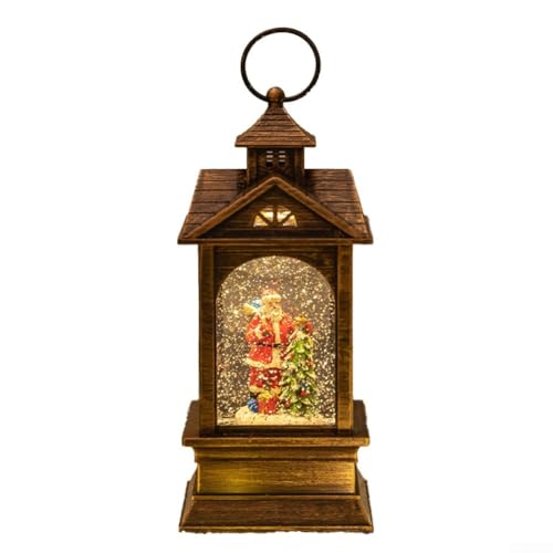 UrbanHui Klassische Vintage-Weihnachts-Laterne mit melodischer Musik und weicher Beleuchtung, fügt festliche Atmosphäre zu Heimdekoration hinzu und funktioniert als Nachtlicht und Kerzenlampe (mittel1 von UrbanHui