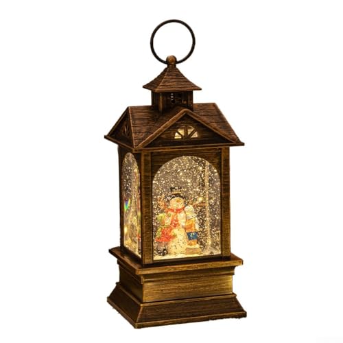 UrbanHui Klassische Vintage-Weihnachts-Laterne mit melodischer Musik und weicher Beleuchtung, fügt festliche Atmosphäre zu Heimdekoration hinzu und funktioniert als Nachtlicht und Kerzenlampe von UrbanHui