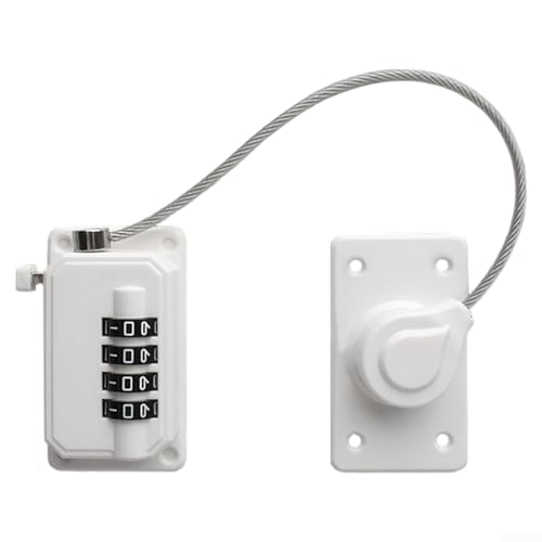 UrbanHui Kühlschrankschloss Kindersicherung 4-stelliges Passwort Schrankschloss, Upgrade Kühlschrankschloss mit Kombination, für Tür, Schublade, Gefrierschrank, Fenster, Schützen Sie Kinder und von UrbanHui