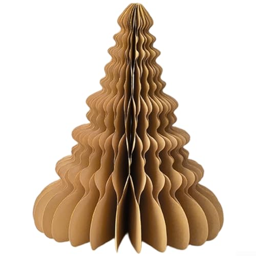 UrbanHui Moderner Weihnachtsbaumschmuck aus Papier mit Origami-Design, für festliche Tischaufstellung zu Hause und im Büro (F) von UrbanHui