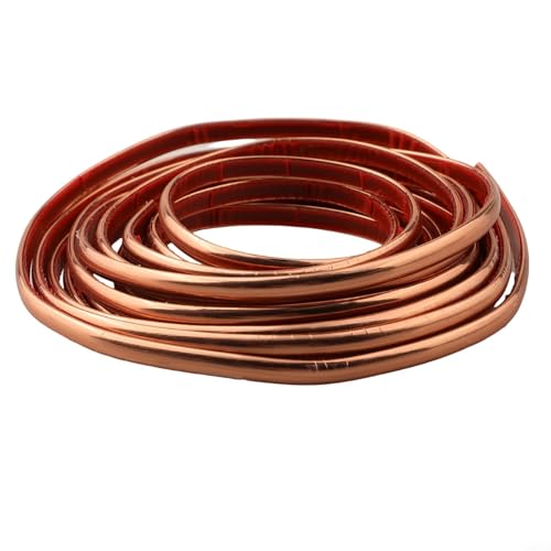 UrbanHui PVC-Eck-Naht-Aufkleber, 0,8 cm x 5 m, Wandkante, dekorative Streifen, Hochglanz, 3D-Finish, verstellbares Design für innere Außenecken, Fliesenverkleidung (Roségold) von UrbanHui