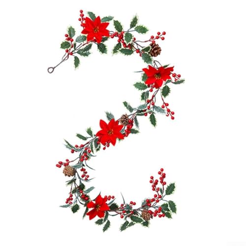 UrbanHui Red Berry Holiday Wreath Artificial Plant Decoration for Interior Outside Garden Table (B) von UrbanHui