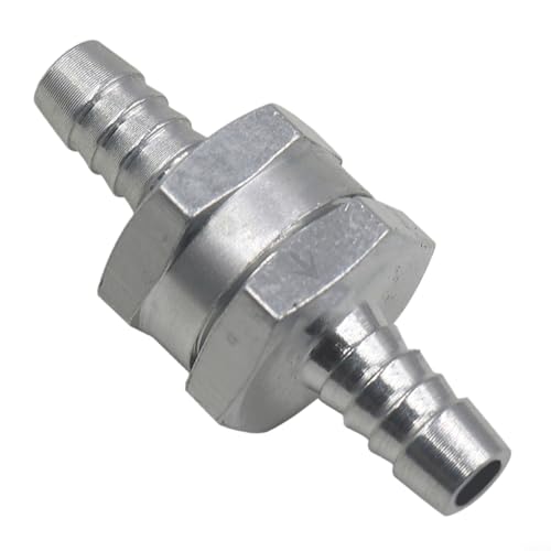 UrbanHui Rückschlagventil, Inline-Einwegventil, 6 mm, 8 mm, 10 mm, 12 mm, Aluminium, für Kraftstoff-Wasser-Vergaser-Systeme (8 mm) von UrbanHui