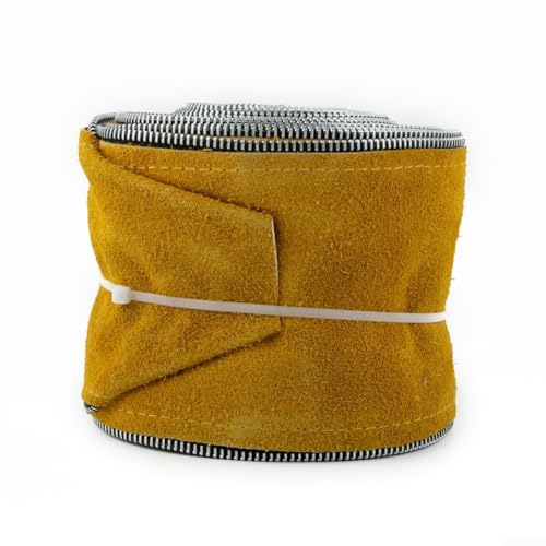 UrbanHui Schweißbrenner / Kabelschlauchhülse aus Rindsleder, strapazierfähig, 7,6 m Länge, 10,2 cm Breite, für WIG-MIG-Taschenlampe, Abrieb- und Hitzeschutz, Gelb UrbanHui Schweißbrenner / Kabelschlauchhülse aus Rindsleder, strapazierfähig, 7,6 m Länge, 10,2 cm Breite, für WIG-MIG-Taschenlampe, Abrieb- und Hitzeschutz, Gelb von UrbanHui
