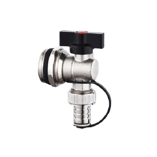 UrbanHui Verteilerventil aus vernickeltem Messing für Fußbodenheizungen Heizkörper und Warmwasserbereitersysteme, auslaufsicherer Anschluss geeignet für Sanitäranlagen (G1) von UrbanHui