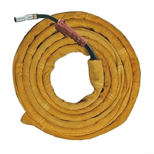 UrbanHui WIG-Schweißbrenner-Kabelabdeckung, genähte Lederhülle, für Mig-/Plasma-Kabel, 3,5 m, 7 m, 10 m, robuster Rindslederschutz (10 m) von UrbanHui