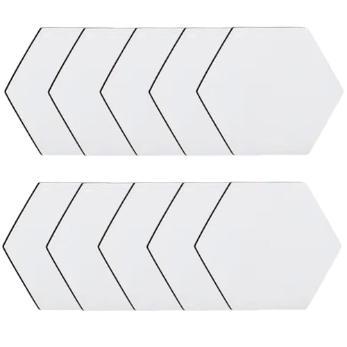 Verschiedene Formen DIY Sublimation Getränkematte Set mit 10 Rohlingen für Heimdekorationsprojekte (Hexagon Form) von UrbanHui