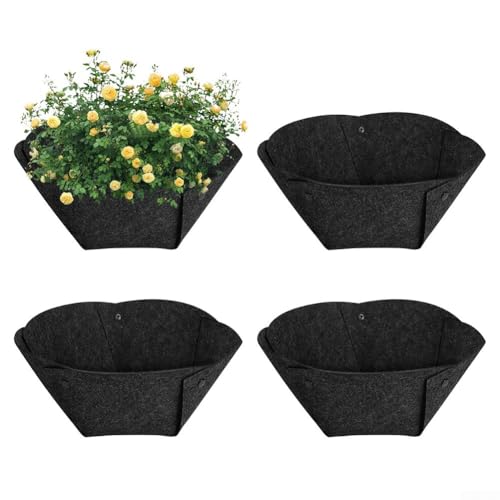 Vlies-Einlagen für Hängekörbe, 4 Stück für einfache Pflanzenpflege und Wachstum (30,5 cm) von UrbanHui