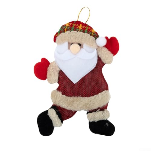 Weihnachtswichtel, Plüsch-Ornamente, 18 x 13 cm, Strickstoff und künstliche Wolle, Weihnachtsmann, Schneemann, Elch, hängende Dekoration für Baum, Zuhause, Party, Hochzeit, Fenster, drinnen und von UrbanHui