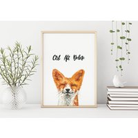 Fuchs-Druck, 29, 7x42 cm, Fuchs-Plakat, Fuchs Fine Art, Home-Deco, Tier-Druck, Niedliche Tier, Foxy Druck, Natur, Urbanjunglestories, Fuchs von UrbanJungleStories