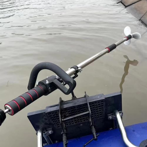 Außenborder Lenkbarer Paddleboard-Motor, Bohrboot-Propeller-Kit, Kleiner Bootspropeller für Bohrmaschine, Notboot-Triebwerk-Motorruder mit Klemme(Length 1m/3.3ft) von UrbanUp