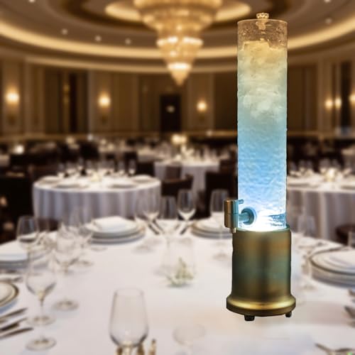 Biersäule Beleuchteter Mimosa-Turm mit Silber-/ Goldfarbenem Ständer, Limonadenspender für Restaurants, Zuhause Oder Picknicks, Tragbarer Getränkespender mit Leicht Fließendem Zapfhahn(Gold Base,Blue Biersäule Beleuchteter Mimosa-Turm mit Silber-/ Goldfarbenem Ständer, Limonadenspender für Restaurants, Zuhause Oder Picknicks, Tragbarer Getränkespender mit Leicht Fließendem Zapfhahn(Gold Base,Blue von UrbanUp