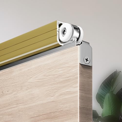 Schiebetür Komplettset Schiebetürschiene für Scheunentore, Aluminium-Schiebetürrahmen-Set, Schrank-/ Garderoben-Schiebetürführungsschiene, Bypass-Türschienen mit Umlenkrolle(4 - wheels,5m(16.4ft)) Schiebetür Komplettset Schiebetürschiene für Scheunentore, Aluminium-Schiebetürrahmen-Set, Schrank-/ Garderoben-Schiebetürführungsschiene, Bypass-Türschienen mit Umlenkrolle(4 - wheels,5m(16.4ft)) von UrbanUp