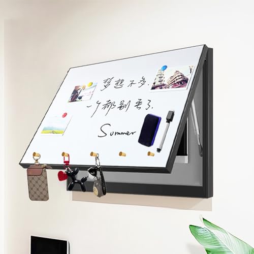 Stromkasten Verkleidung Beschreibbare Magnetische Sicherungskastenabdeckungen, Sicherungskastenabdeckung mit Hydraulikstange, Sicherungskastenabdeckung mit Haken(White,70x50cm(27 1/2x19 3/4")) von UrbanUp