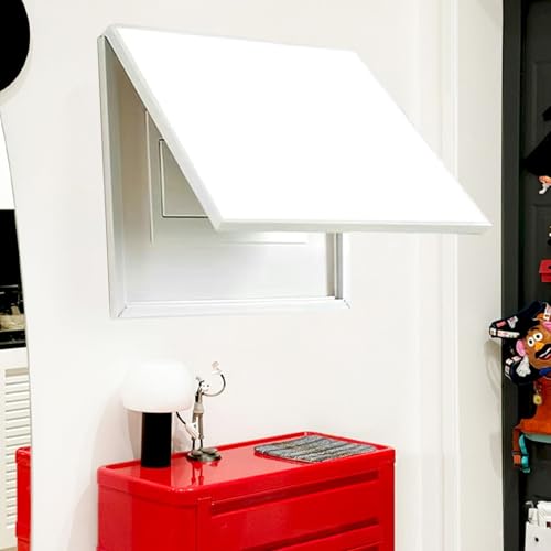 Stromkasten Verkleidung Einfarbige Zählerkastenabdeckung, Wasserdichter Alarm-Schutzdeckel zum Aufhängen an der Wand, Zählerkasten Verstecken, Schalttafelabdeckung(White,60cmx50cm(23 5/8x19 3/4")) von UrbanUp