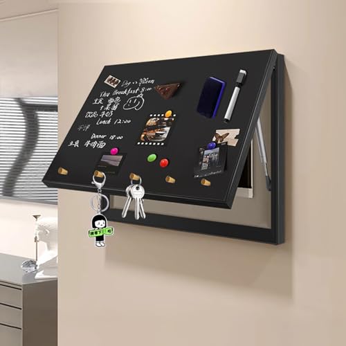 Stromkasten Verkleidung Magnetische Tafel zum Verbergen von Schalttafeln, DIY-Zählerkasten mit Klappdesign, Multifunktionaler Schutzdeckel für die Wohndekoration(Black,40x30cm(15 3/4x11 3/4")) von UrbanUp