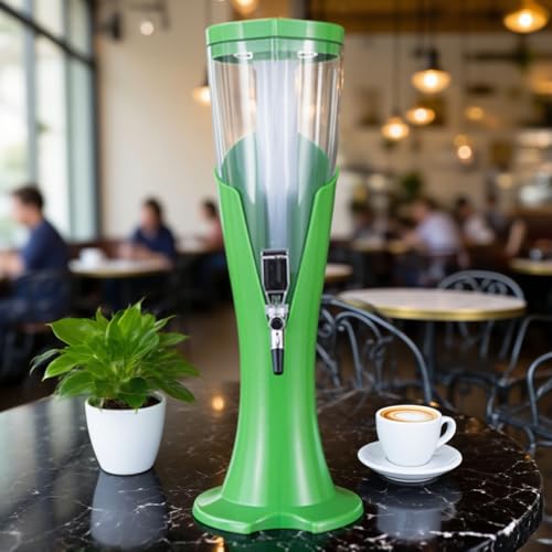 UrbanUp Biersäule Mimosa Tower Getränkespender für Partys, Tisch-Getränkespender mit Gefrierröhre, Mimosa Bar Supplies Bierspender mit Giraffe(Green,1.5L/50.7oz) von UrbanUp